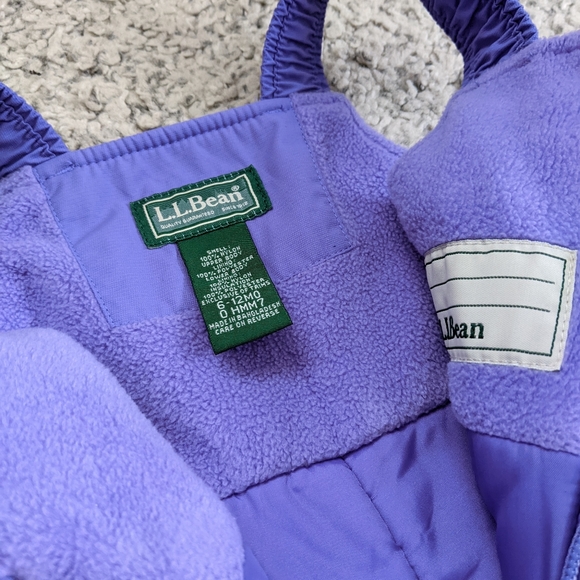 L.L. BEAN Infants' Cold Buster Snow Bib, 6-12M, Purple - Picture 6 of 8